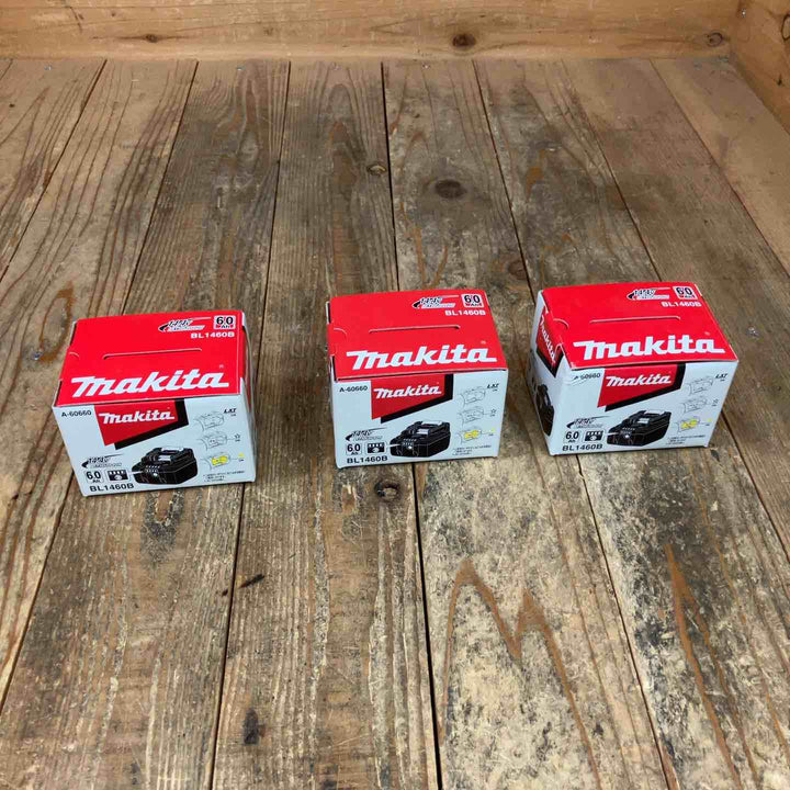 マキタ(makita) リチウムイオンバッテリー 14.4V/6.0Ah BL1460B 計3点セット【所沢店】