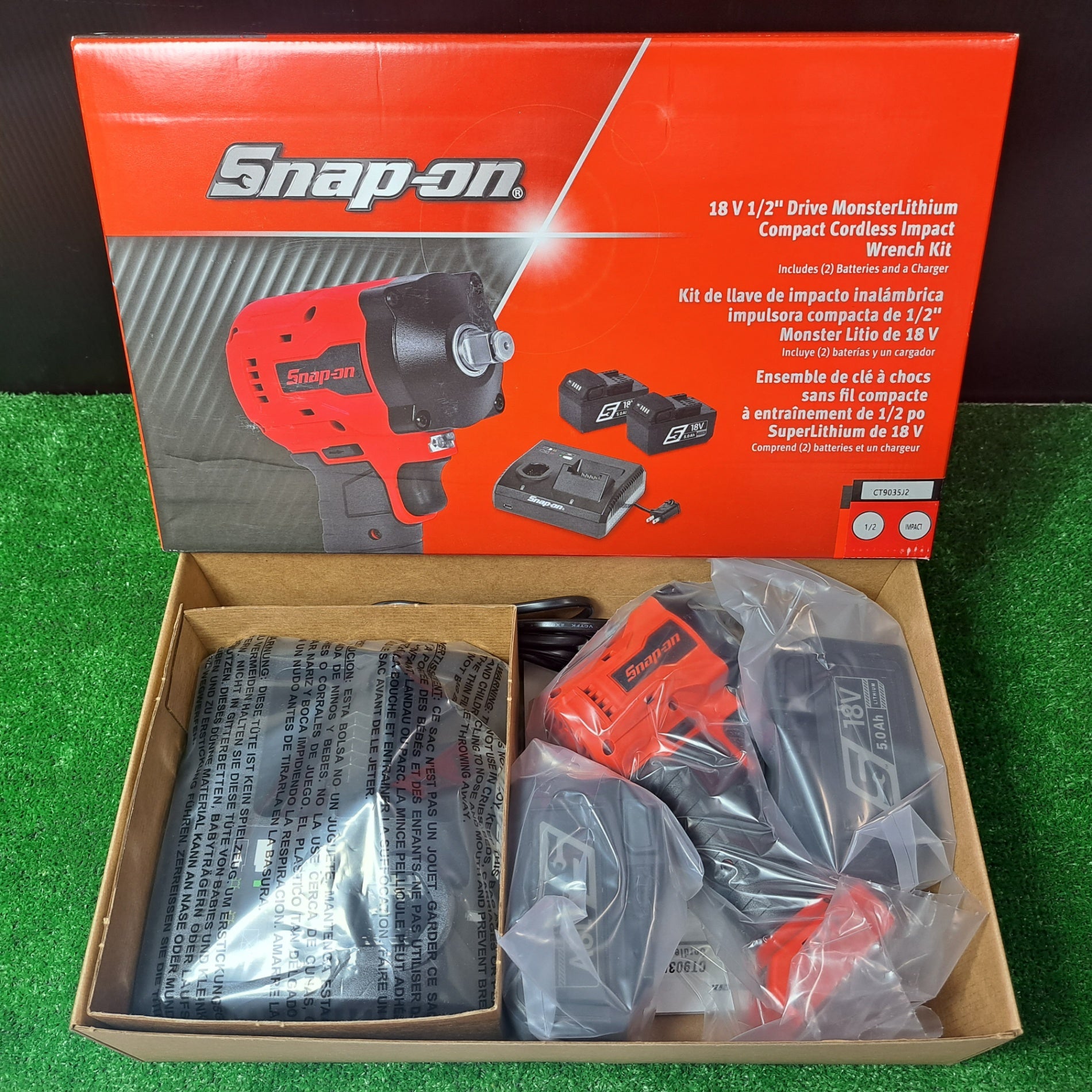 snap-onインパクト スナップオン/Snap-on 1/2sq 18V コードレスインパクトレンチ CT9035J2