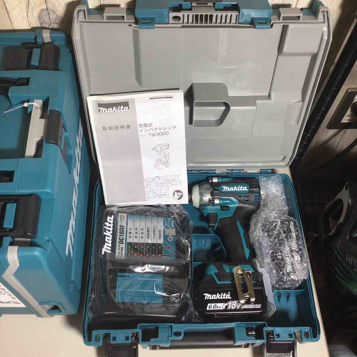 【未使用品】 マキタ makita コードレス インパクトレンチ TW300DRGX 4台 バッテリー&充電器付 フルセット 純正 充電式 18V 【戸田店】