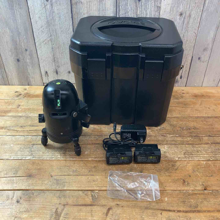 【中古品】 VOICE レーザー墨出し器 フルライングリーンレーザー Model-G8 バッテリー2個付属 水平・垂直 360° 【東大和店】