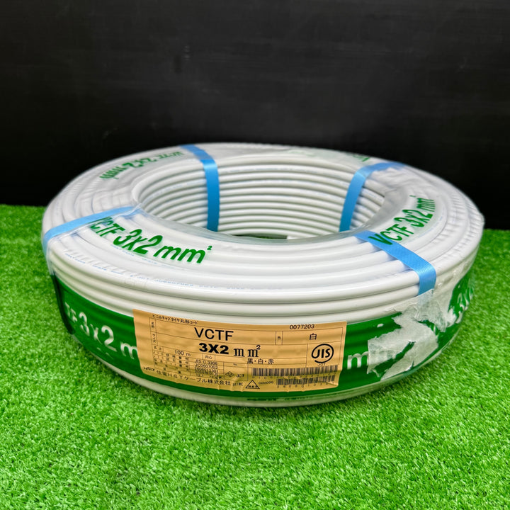 【未使用品】住電日立ケーブル ビニル絶縁キャブタイヤケーブル VCTF 2.0sq×3芯 300V VCTF 2.0㎟ 3心 100m巻 【電材館越谷店】