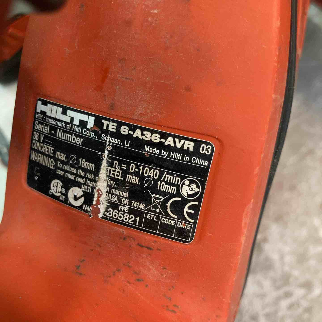 ◇ヒルティ(HILTI) コードレスハンマドリル TE6-A36-AVR(本体のみ)【柏店】