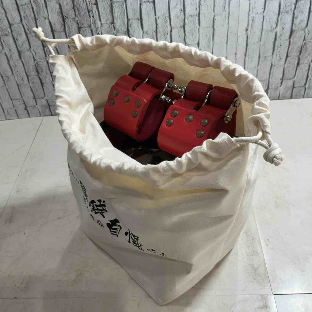 ニックス 総ヌメ革使用3段腰袋 チェーンタイプ／バリスティック補強仕上げ KNB-301DDX カスタムカラー レッド【川口店】