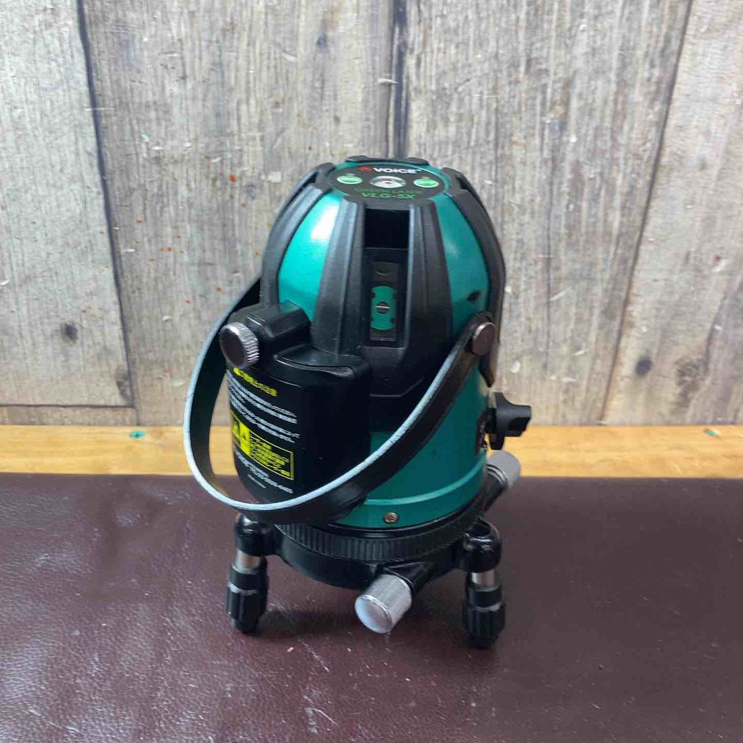 【中古品】VOICE レーザー墨出し器 5ライングリーンレーザー 矩十字・横 VLG-5X【東大和店】