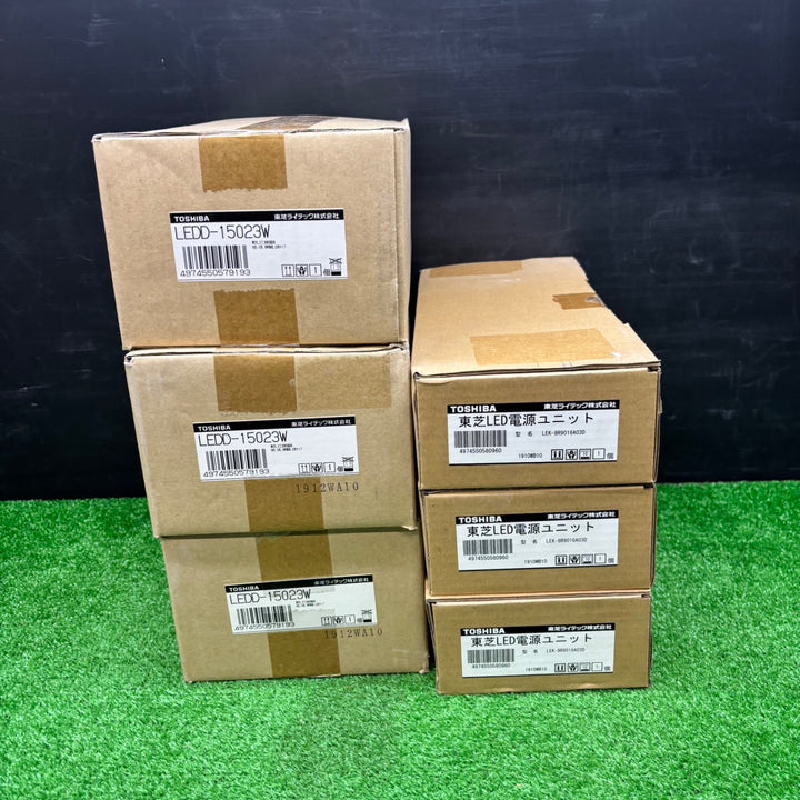 【未使用品】東芝ライテック LED一体形ダウンライト LEDD-15023W 電源ユニットLEK-8R9016A03D 各3個【電材館越谷店】