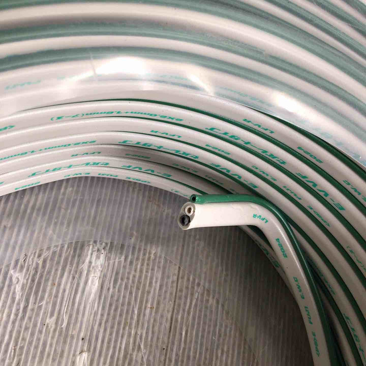 富士電線 E-VVF セパレートタイプ 2mm 2心+アース1.6mm 100m巻 E-VVF2C×2.0+アース1.6×100m【草加店】
