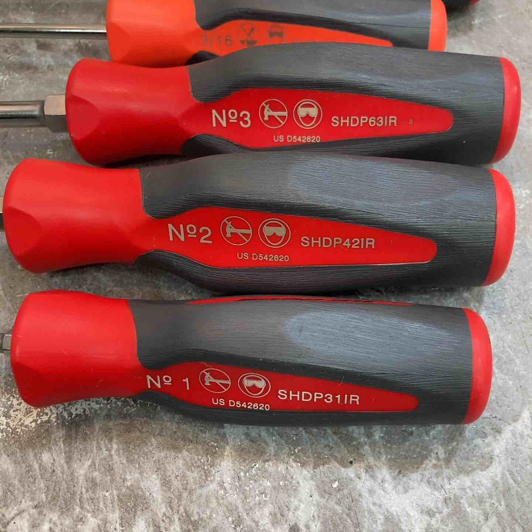 スナップオン(Snap-on) ドライバー SHDP63、42、31　SHD8、4、146　6点セット【八潮店】