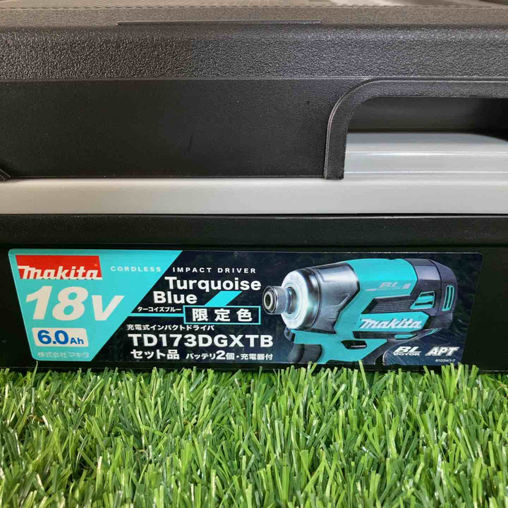 ★マキタ(makita) 18Vコードレスインパクトドライバ TD173DGXTB ターコイズブルー 側面シールに破れ有【戸田店】