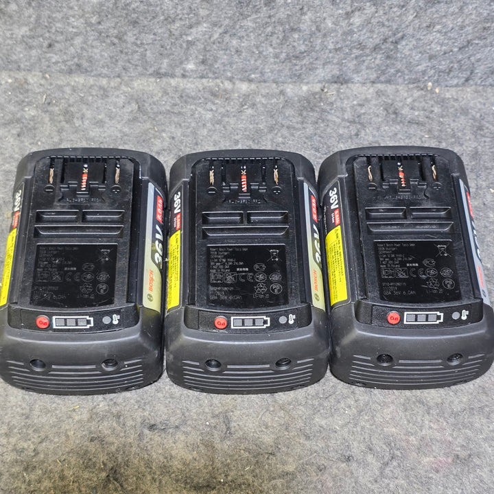 【中古品・通電確認済み！】BOSCH(ボッシュ) 36V 6.0Ahバッテリ3個、充電器(AL3640CV) セット【桶川店】