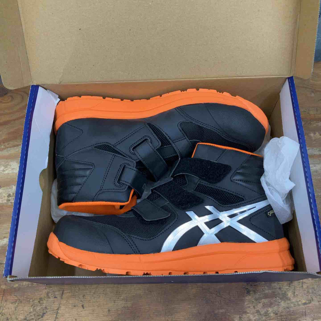 【未使用品】アシックス ウィンジョブ CP601 G-TX  ブラック×シルバー ハイカット 26.5cm【柏店】