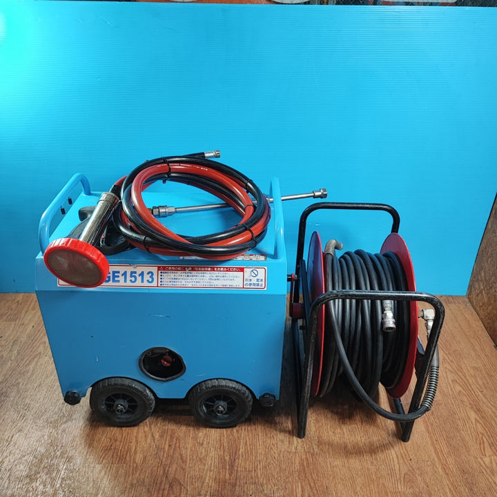 【店頭受取り限定】フルテック 簡易防音型エンジン高圧洗浄機 GE1513 ガン・ホースドラム付セット【岩槻店】