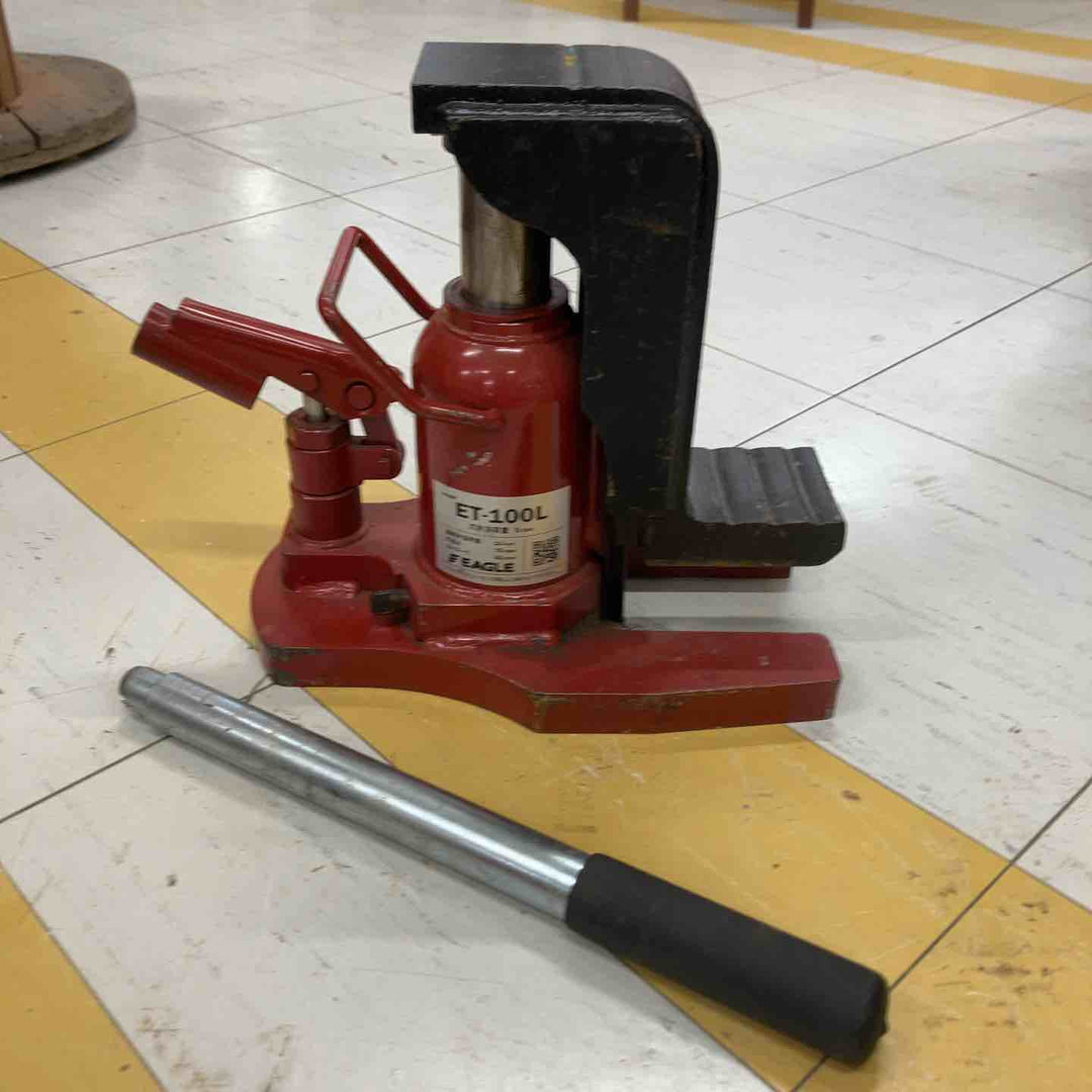 今野製作所(EAGLE)　低床・レバー回転・安全弁付爪つきジャッキ 爪ロングタイプ　爪荷重5t 　ET-100L【富山店】◇BR