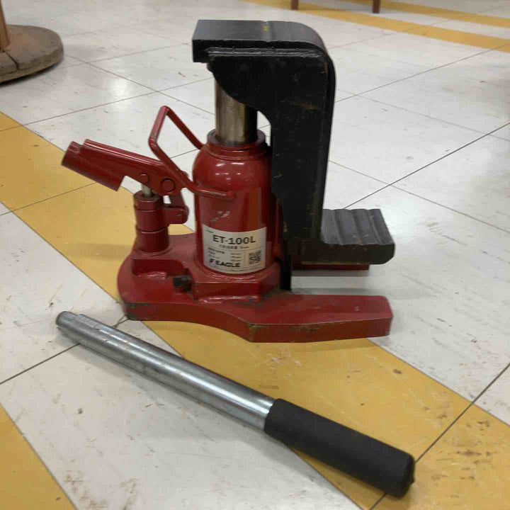 今野製作所(EAGLE)　低床・レバー回転・安全弁付爪つきジャッキ 爪ロングタイプ　爪荷重5t 　ET-100L【富山店】◇BR