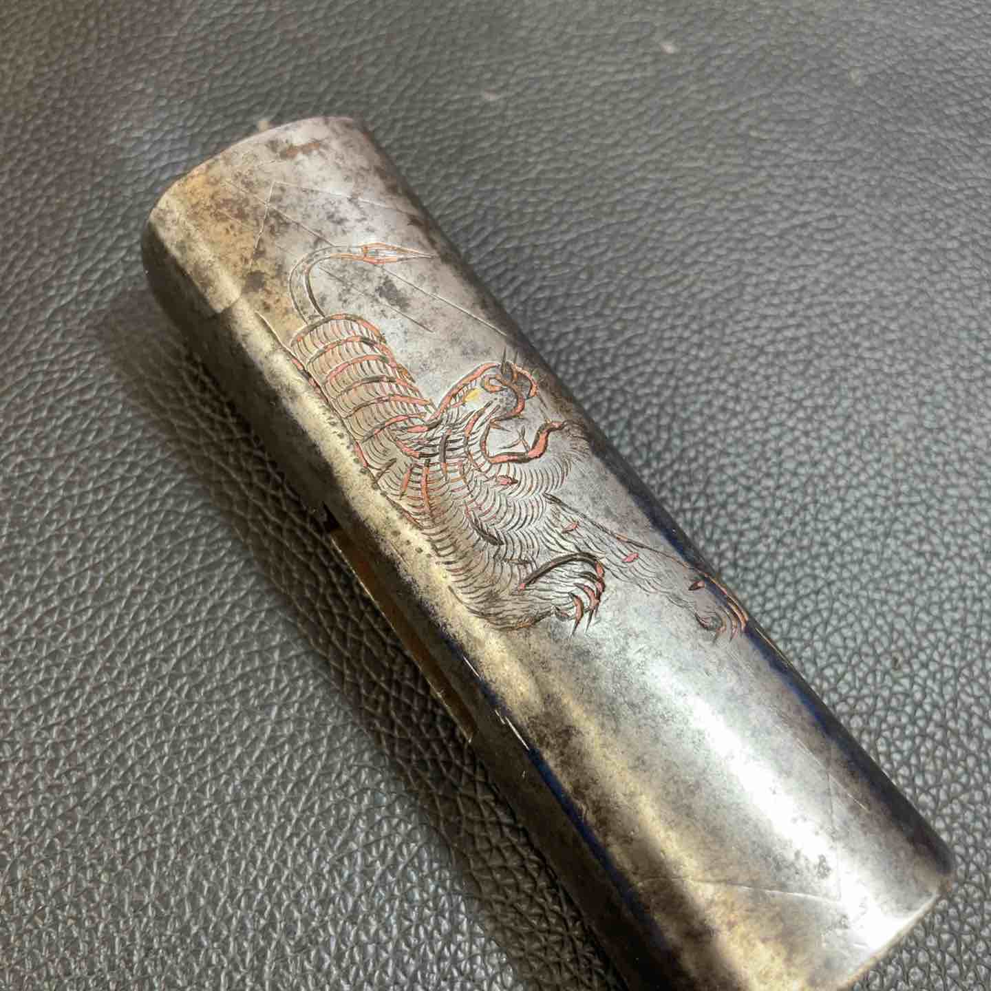 越後の名工 菱貫 特製四角玄能 180匁 頭丈 龍虎模様入