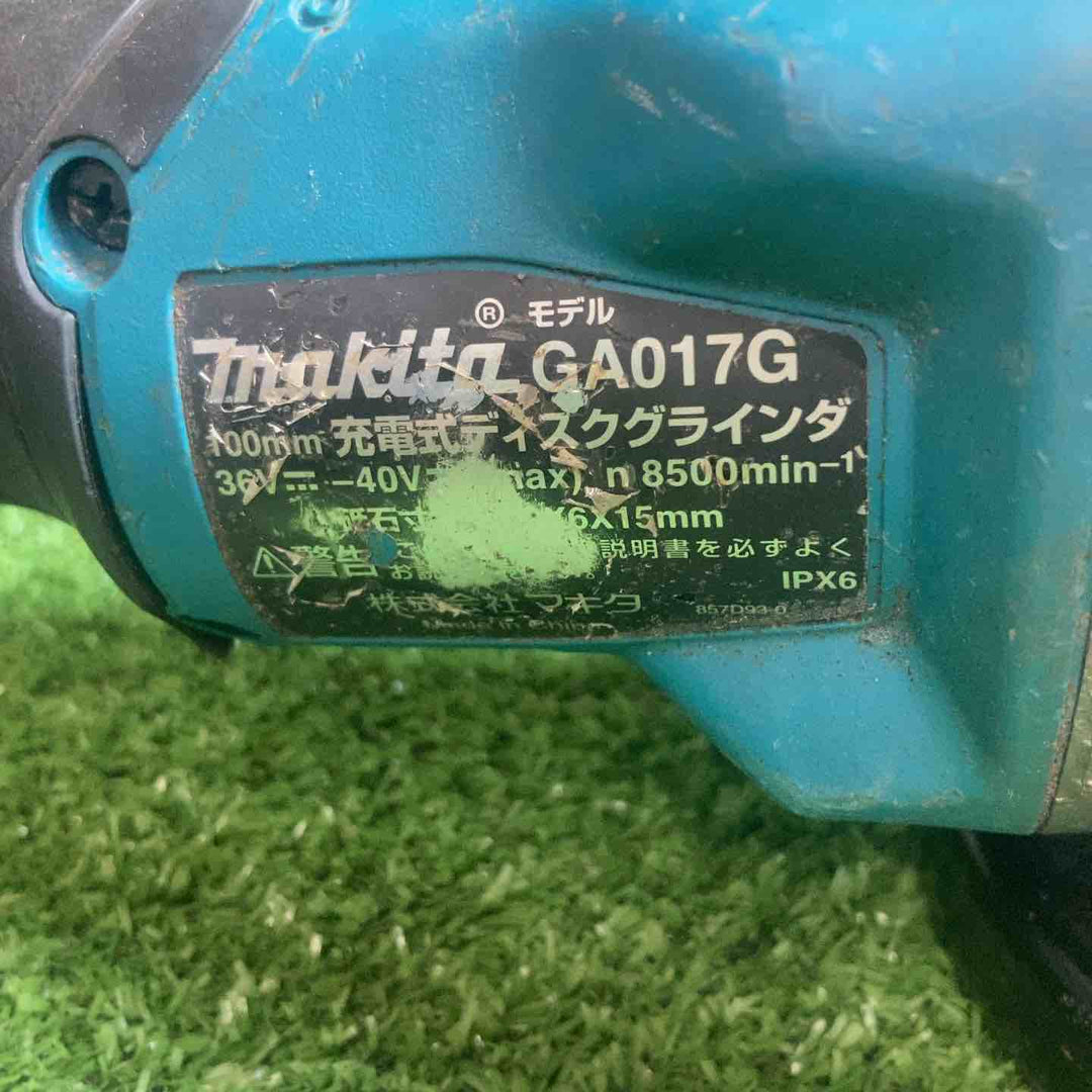 ★マキタ(makita) 100mmコードレスディスクグラインダ GA017GZ【川崎店】
