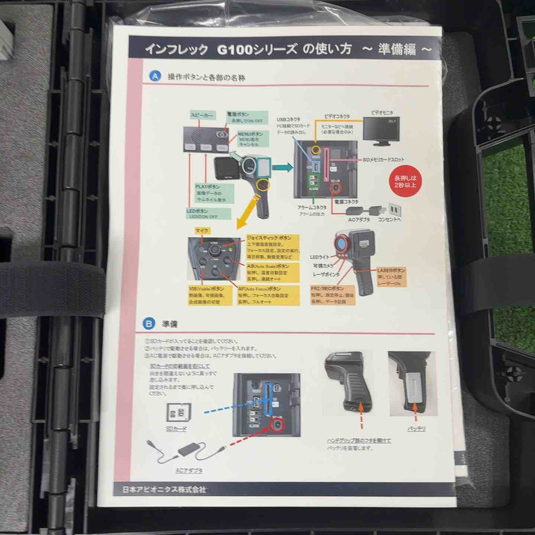 インフレック 赤外線サーモグラフィカメラ G100L 日本アビオニクス サーモギア【町田店】