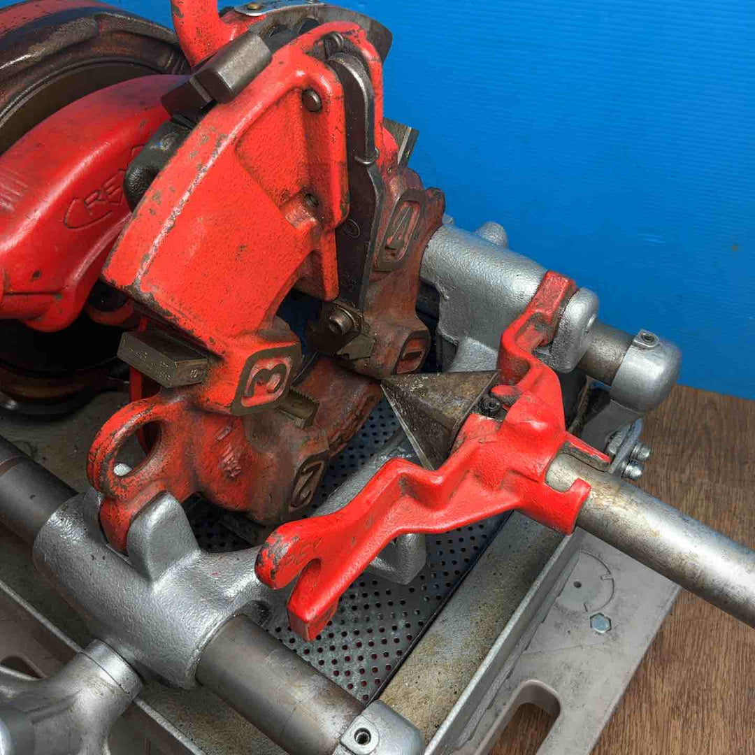 【店頭受取り限定】◇レッキス(REX) ねじ切り機 N50A3 N50AIII ◎1/2～3/4 ・ 1～2のダイヘッド2個付き 動作確認済み！【岩槻店】