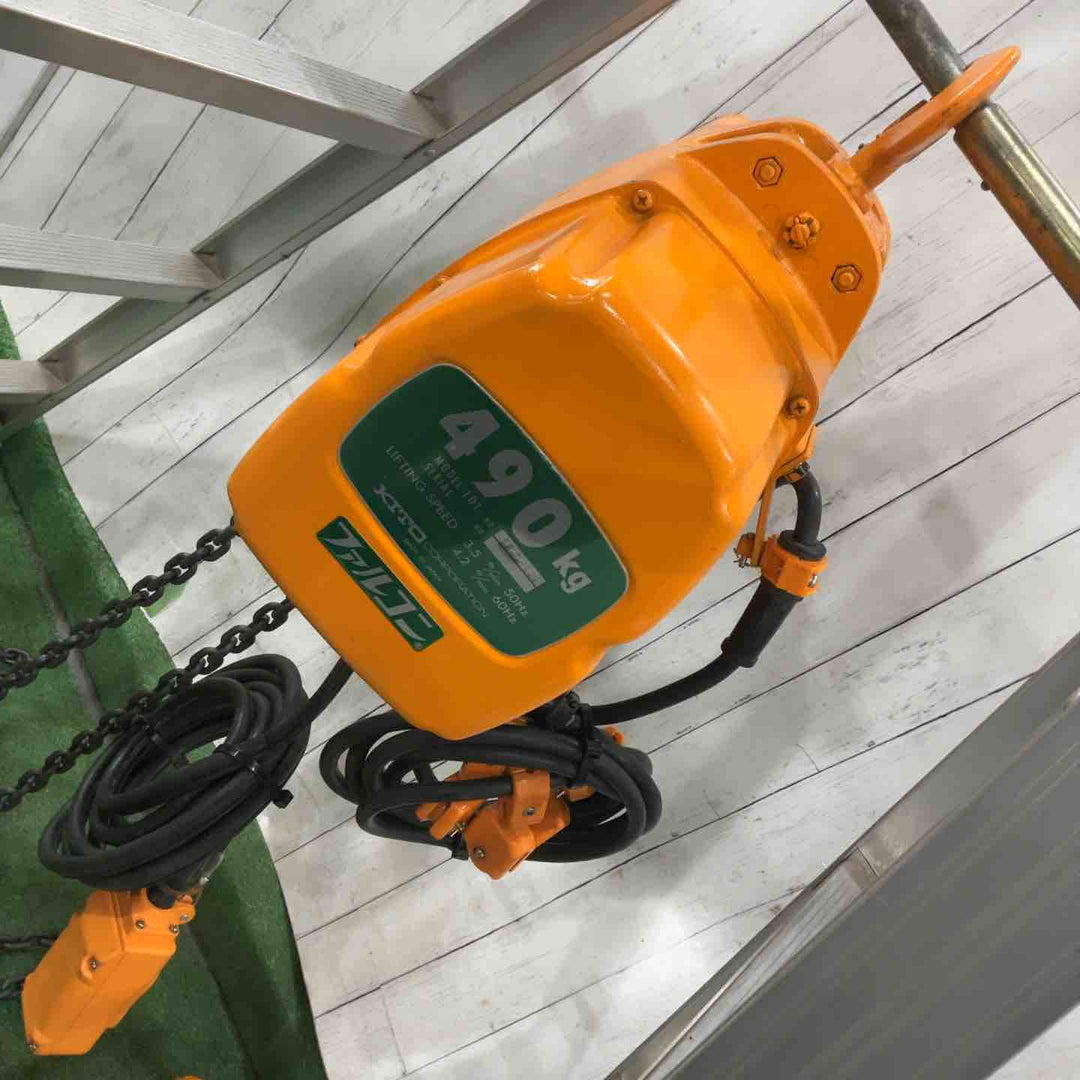 【店頭受取り限定】◇電動ウインチ(チェーン) キトー(KITO) EF2E 荷重490kg ファルコン 動作確認済【川口店】