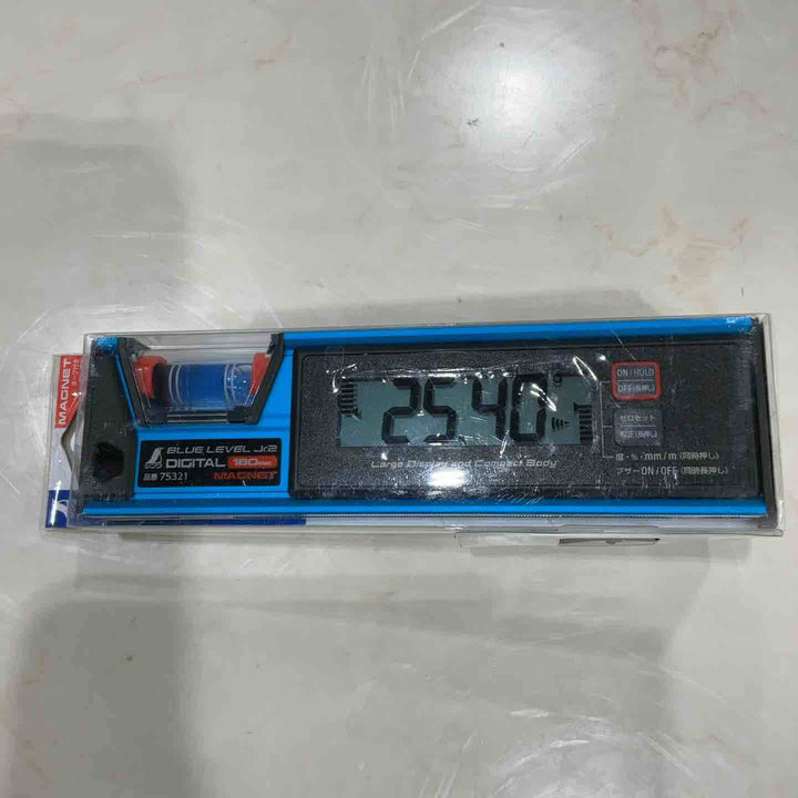 シンワ測定(Shinwa Sokutei) ブルーレベル Jr. 2 デジタル180㎜ 防塵防水 マグネット付 75321【川口店】