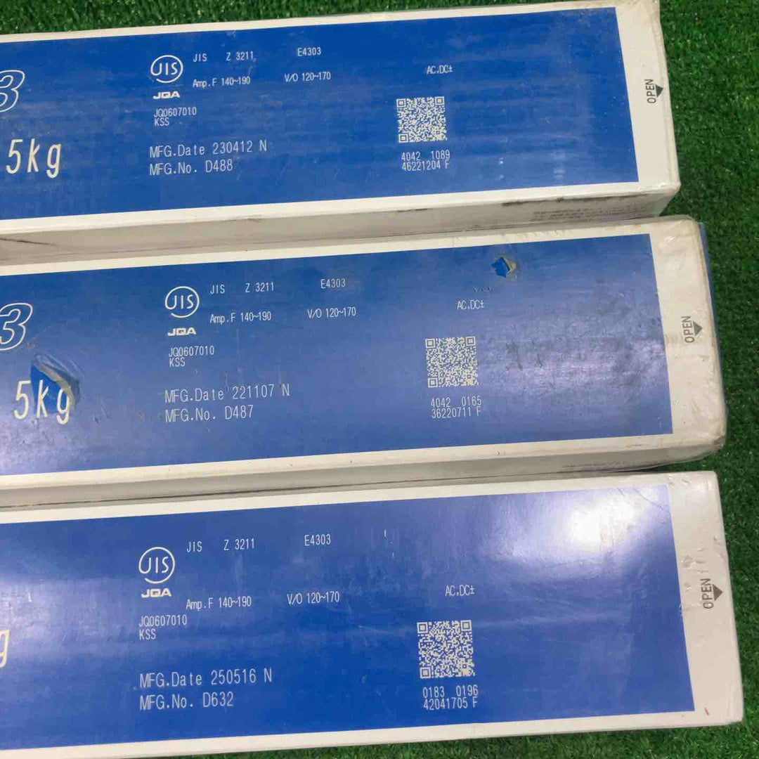 【未使用品】▼コベルコ 溶接棒 4.0×400mm TB-43 5Kg X 3箱【川崎店】