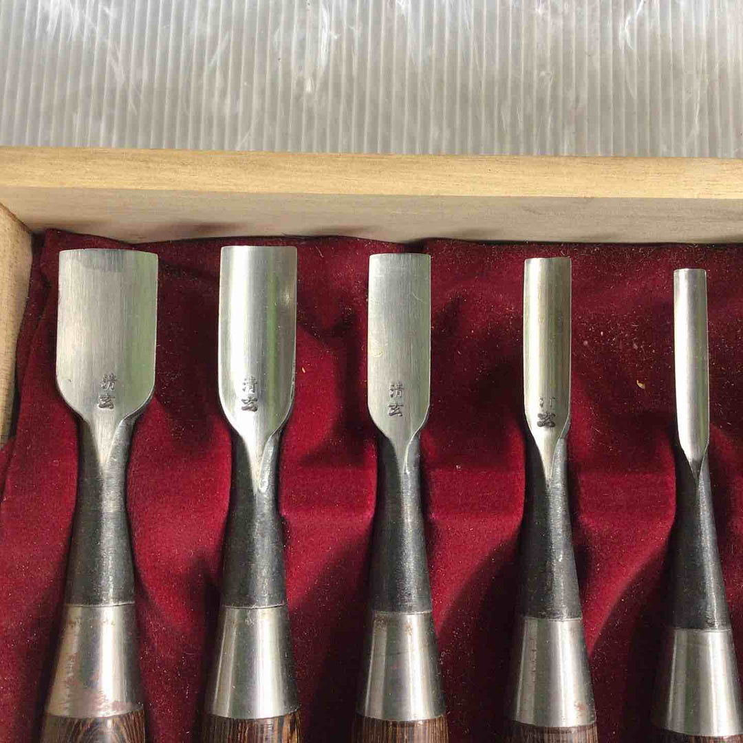 河清刃物工業舞 清玄作 鑿10本組（ミニ木彫）【草加店】