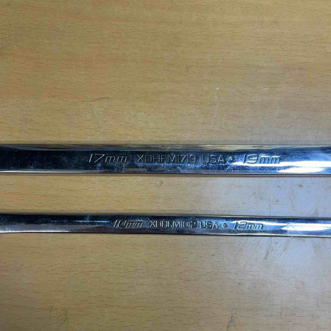スナップオン(Snap-on ストレートメガネレンチ ロングハンドル XDHFM1012 1719 10-12mm 17-19mm 2点セット【越谷店】