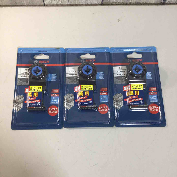 【未使用品(未開封)】 ボッシュ BOSCH マルチツール ブレード スターロック AIZ32AIT/5 5本入り 3個セット【戸田店】
