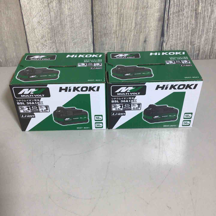 【未使用品】 ハイコーキ HIKOKI 日立 リチウムイオンバッテリー 36V/2.5Ah BSL36A18X 2個 バッテリー 純正 純正品 マルチボルト 36V 【戸田店】
