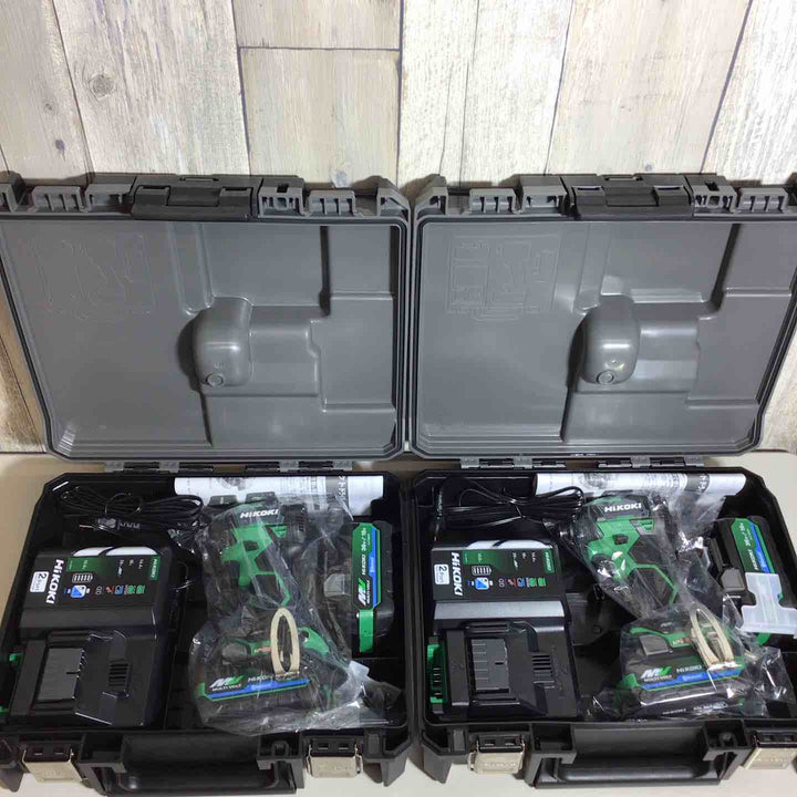 【未使用品】 ハイコーキ HIKOKI 日立 コードレス インパクトドライバ アグレッシブグリーン WH36DD(2XHLSZ) 2台 フルセット インパクト グリーン 緑 純正 充電式 【戸田店】