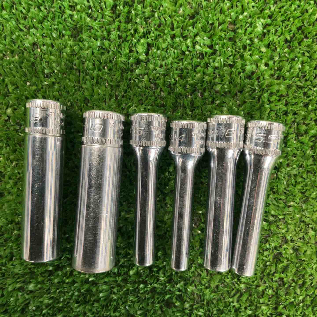 スナップオン(Snap-on) 1/4 ディープソケット STMM4・5・5.5・6・9・10 6個セット【草加店】