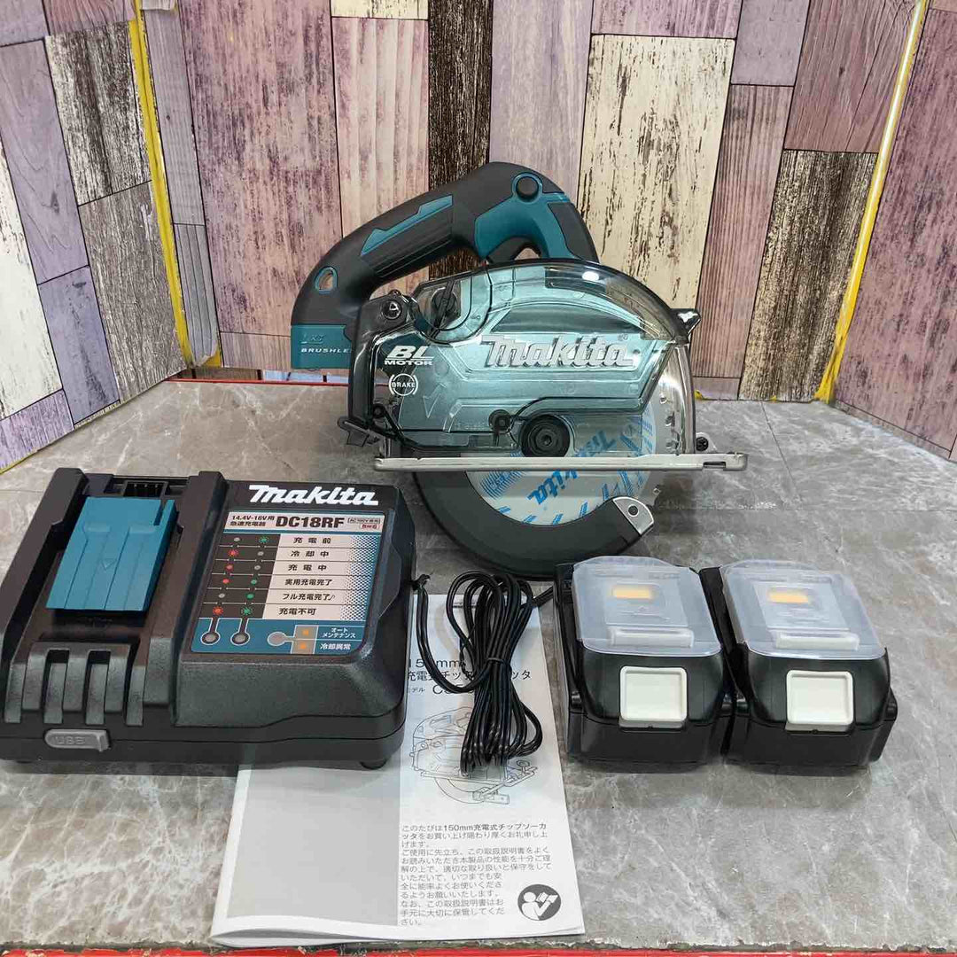 【未使用品】★マキタ makita 18V 150mm コードレスチップソーカッター CS553DRGXS バッテリー2個付【八潮店】