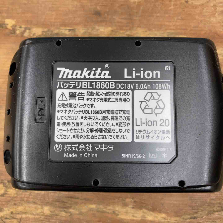 ★マキタ(makita) リチウムイオンバッテリー 18V/6.0Ah BL1860B【柏店】
