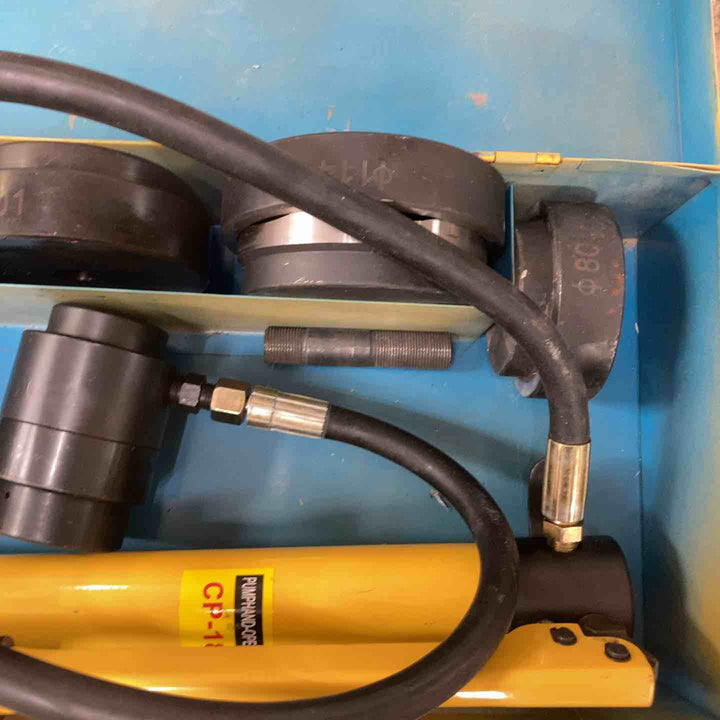 Bonvoisin 油圧パンチャー 手動穴あけパンチ 15トン ステンレス鋼 鉄板 工事 建築 工業 金型付き (SYK-15A(16~51mm))【町田店】