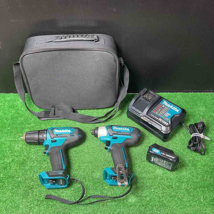 【中古品】◇充電式インパクトドライバー＆充電式ドライバードリル（10.8V1.5Ahバッテリー＋充電器付き）まとめ4点セット♪【岩槻店】