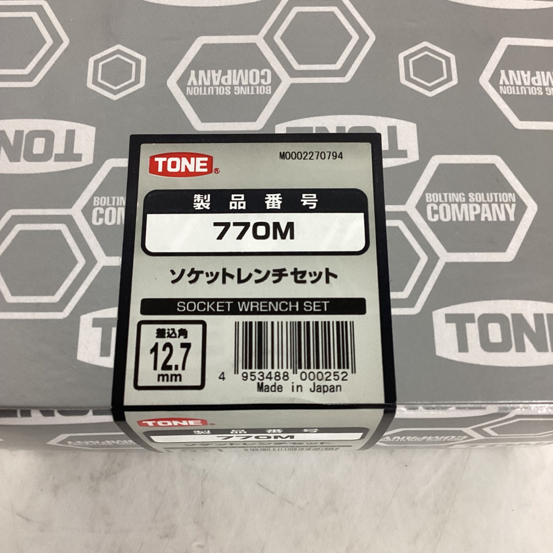 ◇トネ(TONE) ソケットレンチセット 770M 内容16点 差込角12.7mm(1/2") シルバー【狭山】