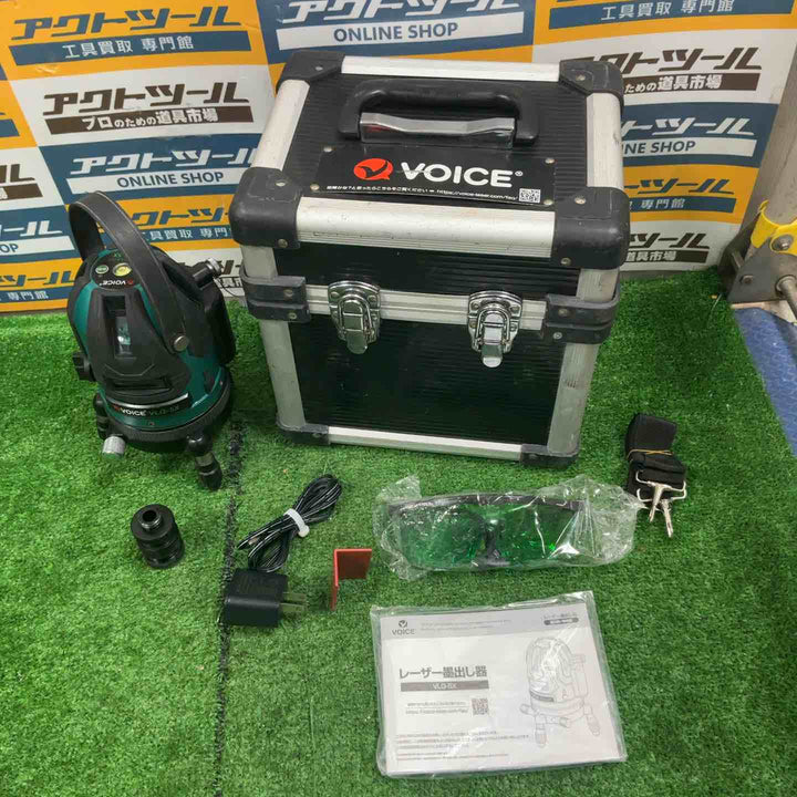 ◇VOICE レーザー墨出し器 5ライングリーンレーザー 矩十字・横 VLG-5X【草加店】