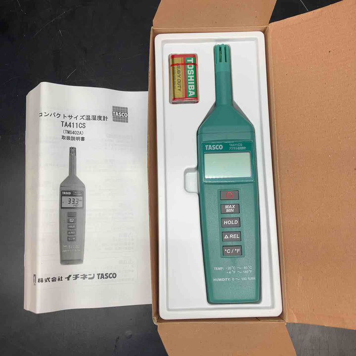 ◇イチネンTASCO コンパクトサイズ温湿度計 TA411CS【川越店】