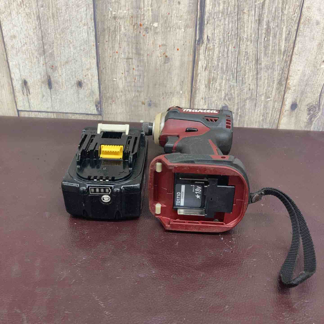 【中古品】 マキタ(makita) コードレスインパクトドライバー TD171DZAR バッテリー1個付属 【東大和店】