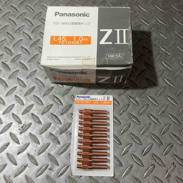 Panasonic パナソニック CO2・MAG溶接用チップ L45 1.0mm TET01067 ZⅡ 100個入り【草加店】