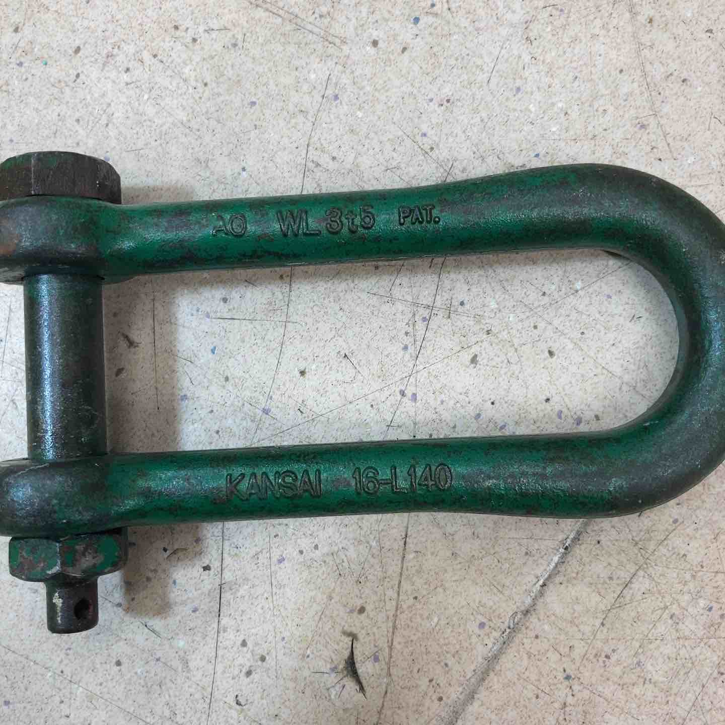 中古品】関西工業 KANSAI シャックル 3.5t 16-L140 12個セット