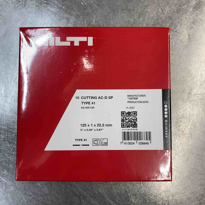 【未使用品】 HILTI(ヒルティ) 125mmディスクグラインダー用砥石 まとめ売りセット 10 CUTTING AC-D SP TYPE 41 2145130 10枚入り 16箱(1ケース) 【東大和店】