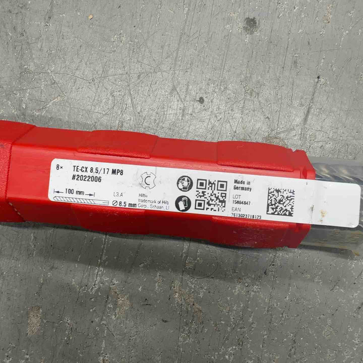 ◇ヒルティ HILTI ドリルビット8本 SDSプラスシャンク #2022006 8xTE-CX 8.5/17 MP8 8.5Φ 100ｍｍ【八潮店】