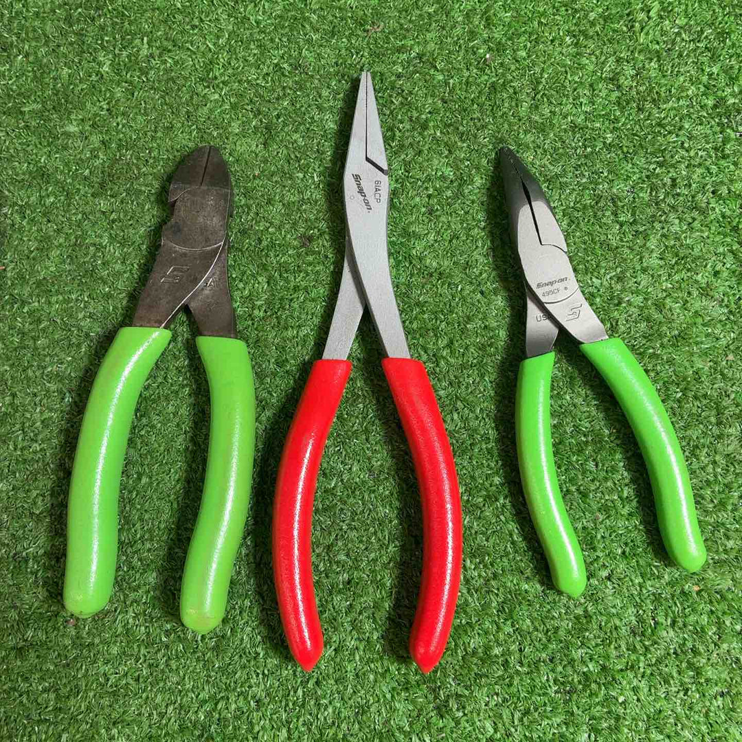 Snap-on スナップオン ニードルノーズプライヤー 94CF、95ACF、97ACF、ベントニードルプライヤー 495CF、ダックビルプライヤー 61ACP、ニッパー【藤沢店】