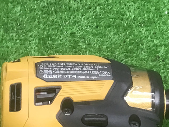 ◇マキタ(makita) コードレスインパクトドライバー TD173DZPY LTX20周年限定色 プレミアムイエロー 本体のみ【富山店】●A