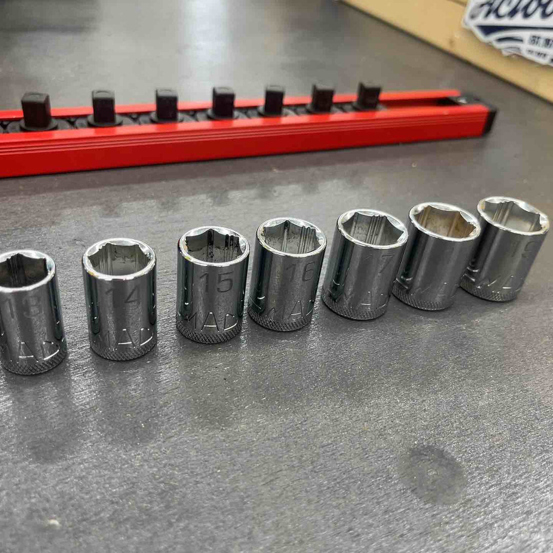 MAC TOOLS マックツール 3/8"ドライブ mm ノンスリップ 6ポイントソケット X66MMPT～X619MMPT 6～19 ソケット14点セット 【越谷店】