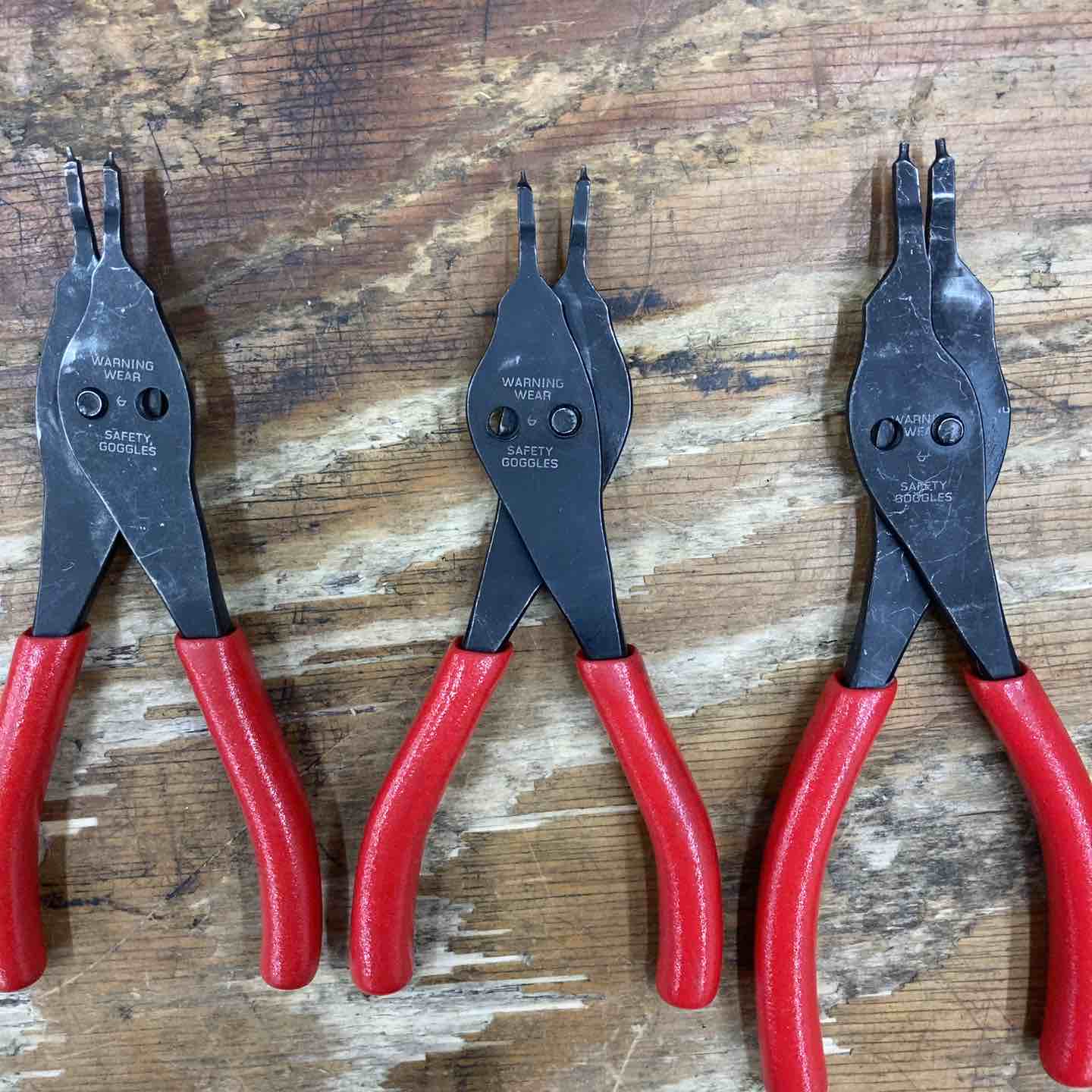 中古品】△スナップオン(Snap-on) スナップリングプライヤー 5本セット