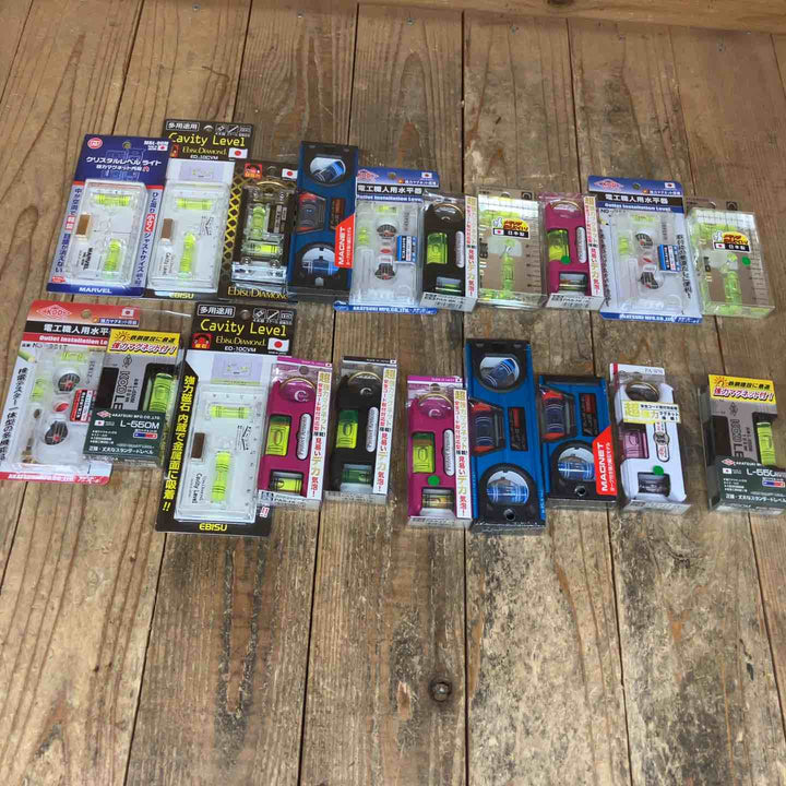 在庫出し切り！【未使用品】水平器 磁石モデル マグネット付き 20個セット まとめ売り エビスダイヤモンド KOD シンワ等①【所沢店】