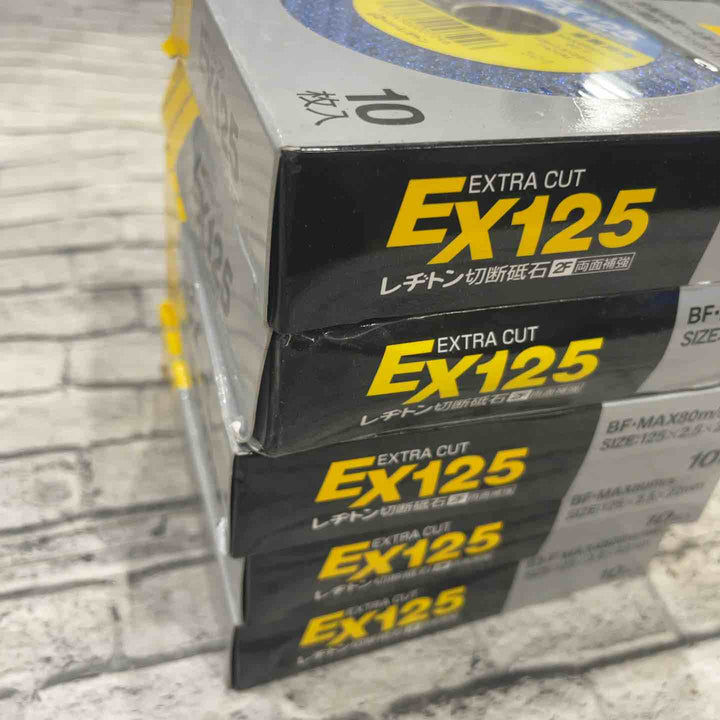 【未使用品】レジトン 切断砥石 EX EXTRA CUT 125mm 金属用 1箱10枚入り×10箱セット ※箱傷みあり【川口店】【破格！】