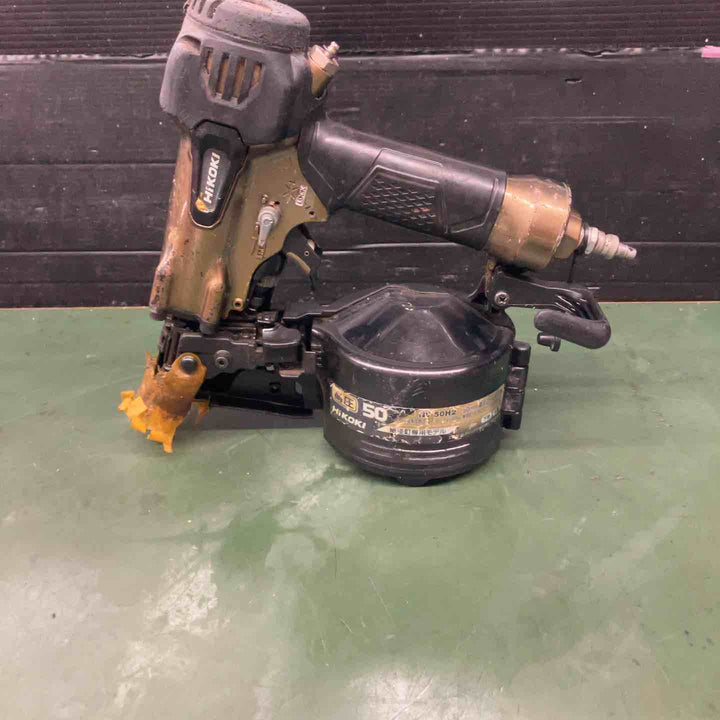 【中古品】★ハイコーキ(HIKOKI ※旧:日立工機) 高圧エア釘打ち機 NV50HR2(N)　エアダストのつまみ戻り悪いキャップ無し【戸田店】