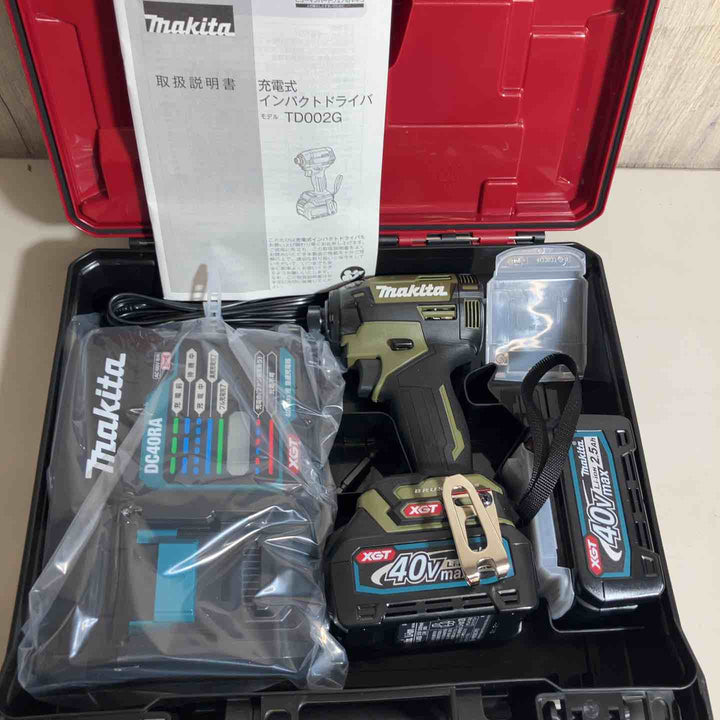 未使用品】★マキタ(makita) コードレスインパクトドライバー TD002GRDXO ケースに汚れあり 40Vmax 純正バッテリー付属【戸田店】